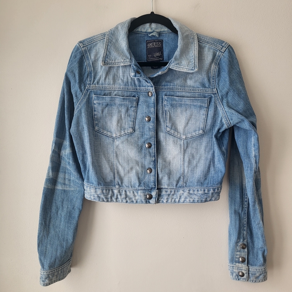Guess Light Blue Jean Jacket for Women